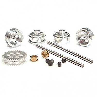 NSR 4202 Front & Rear Axle Kit with 16" wheels SW Scalextric/Fly