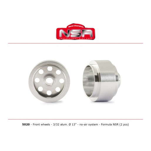 NSR5020 NSR 3/32 Alum. Front Wheels Ø 13x8mm No Air, Formula NSR NSR5020 NSR 3/32 Alum. Front Wheels Ø 13x8mm No Air, Formula NSR