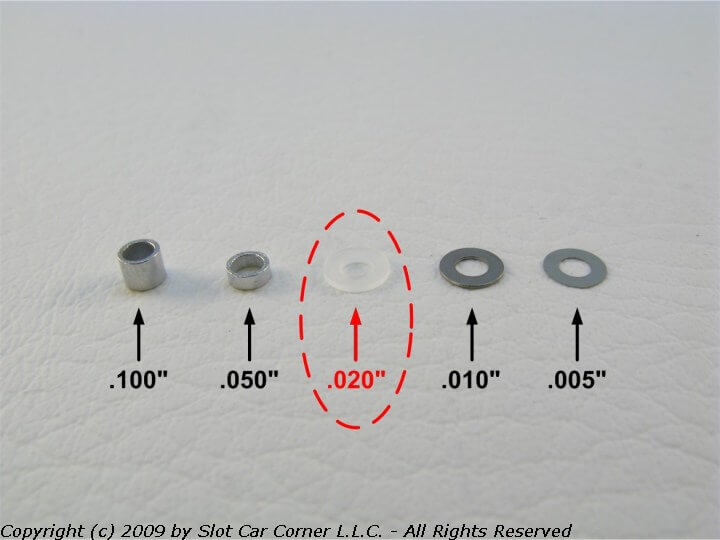 XS-02010 SCC Axle Spacers .020" Thick, Nylon, 10/pk XS-02010 SCC Axle Spacers .020" Thick, Nylon, 10/pk