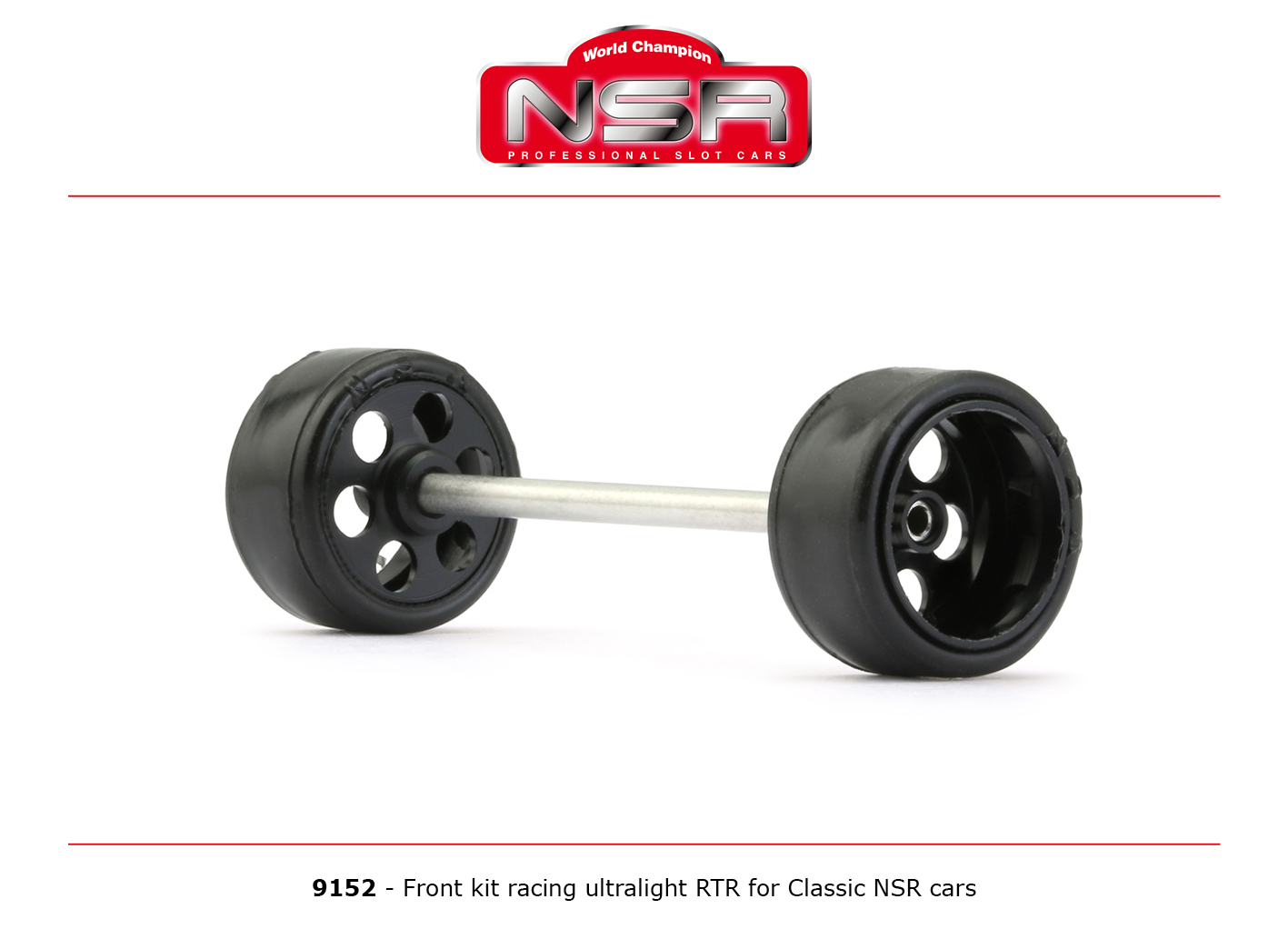 NSR 9152 Front Axle Kit Ultralight RTR for Classic NSR Cars
