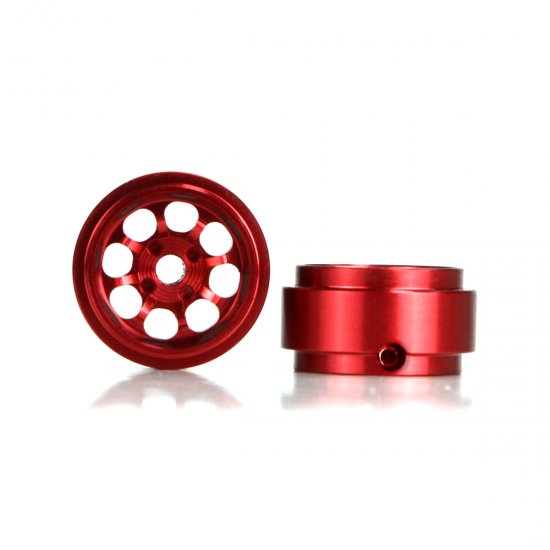STAFFS96 Minilite Style Aluminum Wheels Red 15.8 x 8.5mm x2