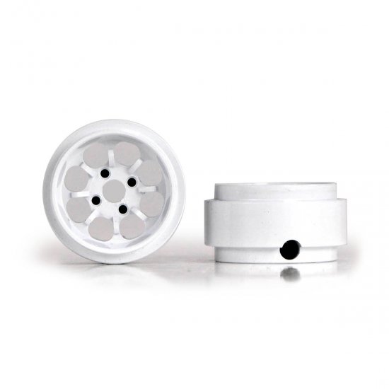 STAFFS98 Minilite Style Aluminum Wheels White 15.8 x 8.5mm x2