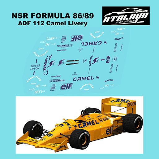 Atalaya Decals ADF112 NSR Formula 86/89 1988 Lotus 100T Camel Atalaya Decals ADF112 NSR Formula 86/89 1988 Lotus 100T Camel