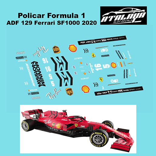 Atalaya Decals ADF129 Policar Formula 1, Ferrari 2020