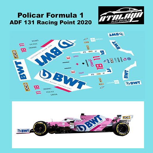 Atalaya Decals ADF131 Policar Formula 1, Racing Point 2020 Atalaya Decals ADF131 Policar Formula 1, Racing Point 2020