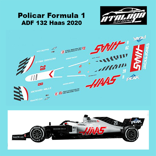 Atalaya Decals ADF132 Policar Formula 1, HAAS 2020 Atalaya Decals ADF132 Policar Formula 1, HAAS 2020