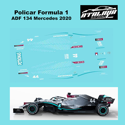 Atalaya Decals ADF134 Policar Formula 1, Mercedes 2020 Atalaya Decals ADF134 Policar Formula 1, Mercedes 2020