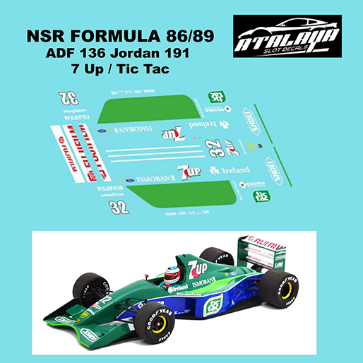Atalaya Decals ADF136 NSR Formula 86/89 1991 Jordan 191