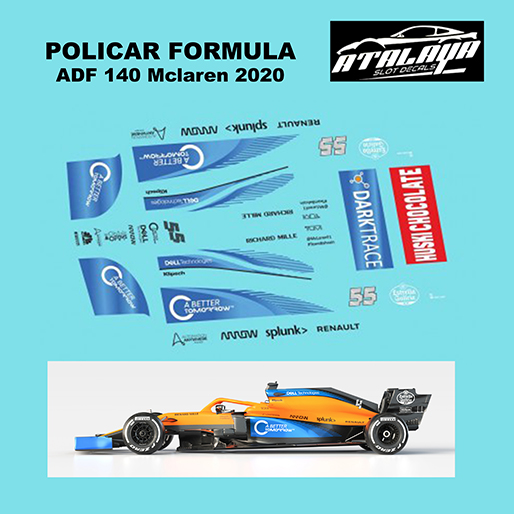 Atalaya Decals ADF140 Policar Formula 1, Mclaren 2020 Atalaya Decals ADF140 Policar Formula 1, Mclaren 2020