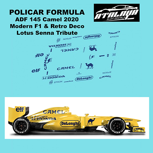 Atalaya Decals ADF145 Policar Formula 1, Lotus Senna Tribute Atalaya Decals ADF145 Policar Formula 1, Lotus Senna Tribute