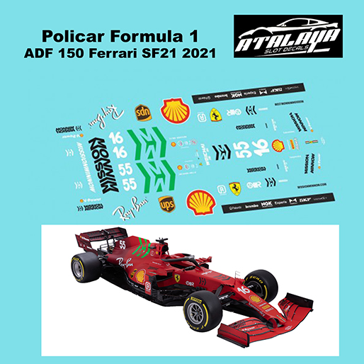 Atalaya Decals ADF150 Policar Formula 1, Ferrari SF21 2021