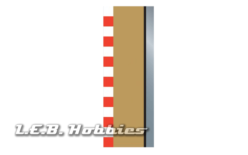 Scalextric C8223 Half Straight Borders 6.88" (175mm), 4/pk Scalextric C8223 Half Straight Borders 6.88" (175mm), 4/pk