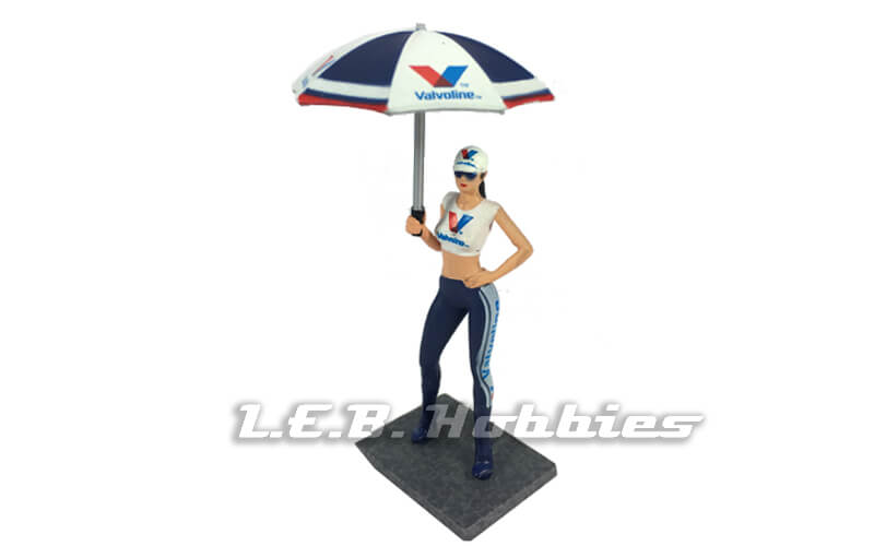 Racer Sideways SWFIG/013 Valvoline Grid Girl w/ Umbrella, Milla Racer Sideways SWFIG/013 Valvoline Grid Girl w/ Umbrella, Milla
