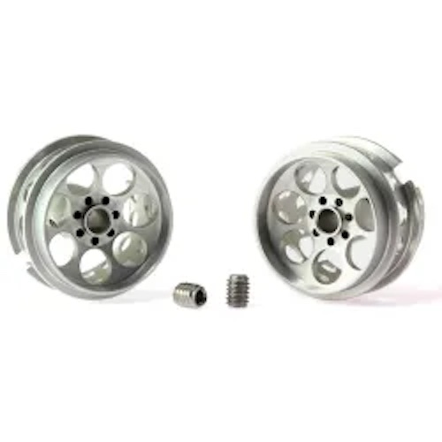 (image for) Scaleauto SC-4085D25 Aluminum Wheels 15.5x10mm AIR Monza-2 dessing for 2.38mm (3/32) axles, M2.5 Setscrew (x2)