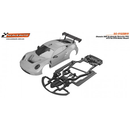 (image for) Scaleauto SC-9123B19 Chassis 3DP Porsche 992 GT3 for RT4 Motor Mount