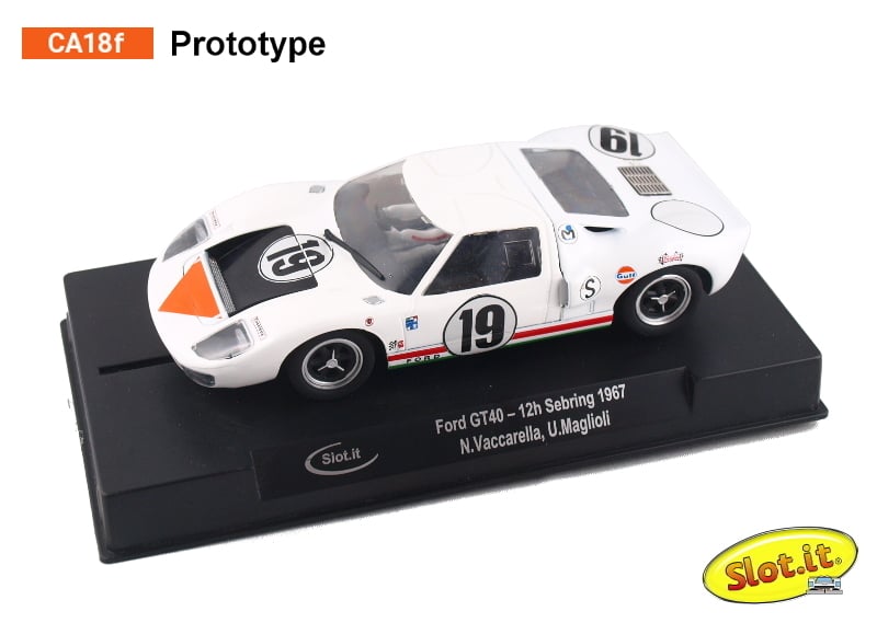 Slot.it SICA18F Ford GT40 No.19 12h Sebring 1967 Slot.it SICA18F Ford GT40 No.19 12h Sebring 1967