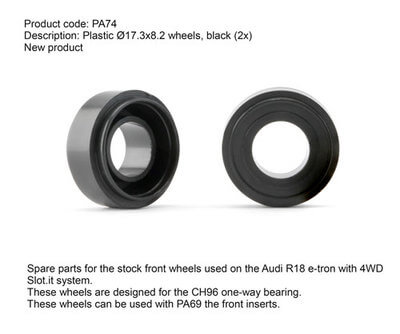 SIPA74 Slot.it Plastic Hubs 17.3 x 8.2mm for 4WD, 2/pk SIPA74 Slot.it Plastic Hubs 17.3 x 8.2mm for 4WD, 2/pk