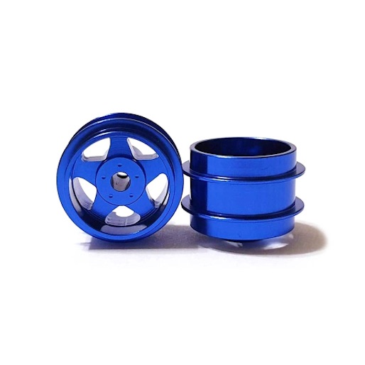 STAFFS17 Five Spoke Aluminum Air Wheels Blue 15.8 x 10mm x2