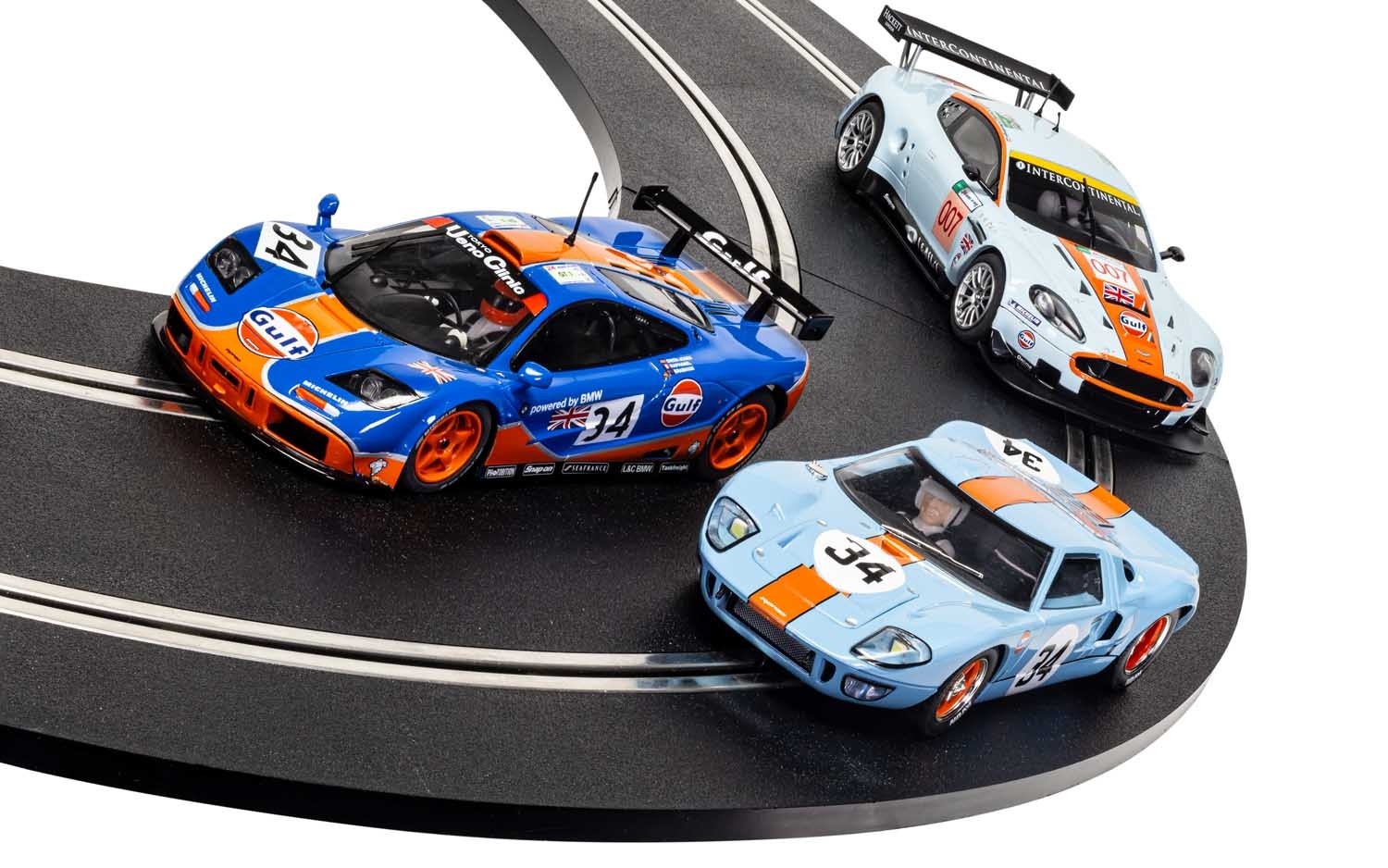 Scalextric C4109A ROFGO Collection Gulf Triple Pack Limited Ed. Scalextric C4109A ROFGO Collection Gulf Triple Pack Limited Ed.