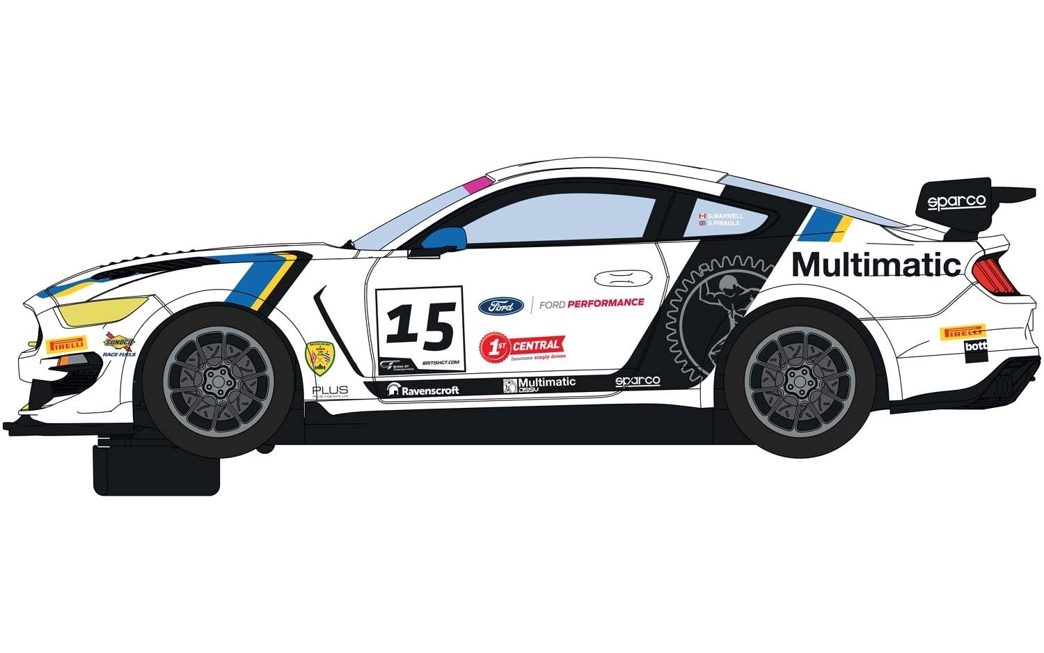 C4173 Scalextric Ford Mustang GT4, British GT 2019, Multimatic C4173 Scalextric Ford Mustang GT4, British GT 2019, Multimatic