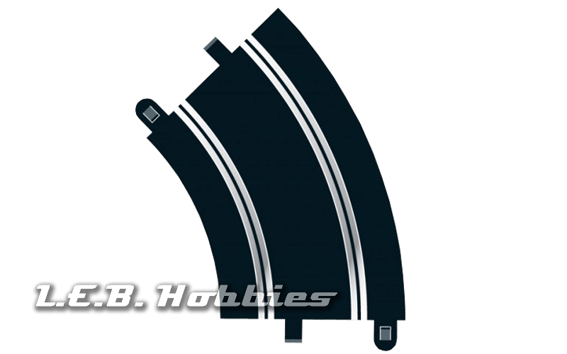 Scalextric C8206 R2 Curve 45 degrees, 2/pk Scalextric C8206 R2 Curve 45 degrees, 2/pk