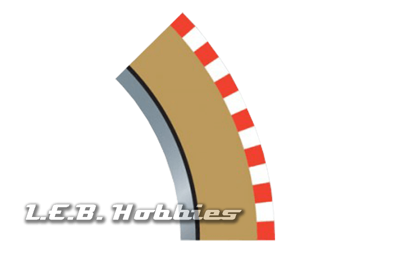 Scalextric C8225 R2 Curve Inner Borders 45 degrees, 4/pk Scalextric C8225 R2 Curve Inner Borders 45 degrees, 4/pk