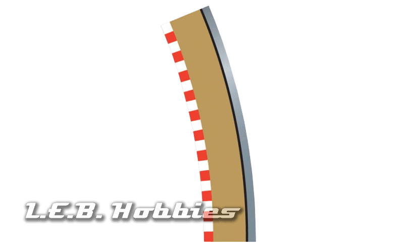 Scalextric C8238 R4 Curve Outer Borders 22.5 degrees, 4/pk Scalextric C8238 R4 Curve Outer Borders 22.5 degrees, 4/pk