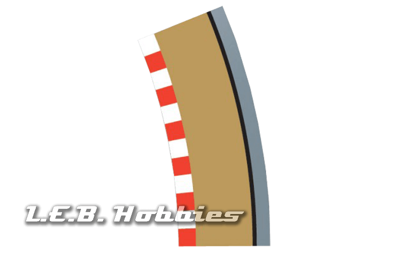 Scalextric C8239 R2 Curve Outer Borders 22.5º, 4/pk Scalextric C8239 R2 Curve Outer Borders 22.5º, 4/pk
