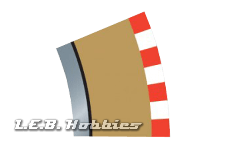 Scalextric C8280 R2 Curve Inner Borders 22.5º, 4/pk Scalextric C8280 R2 Curve Inner Borders 22.5º, 4/pk
