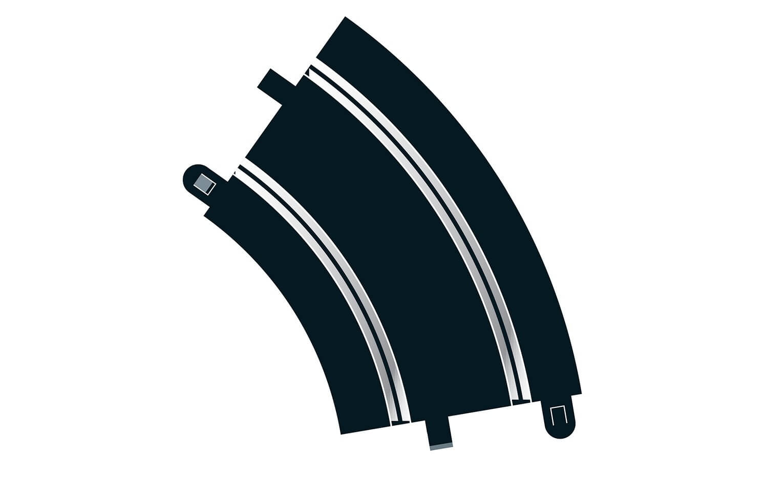 Scalextric C8296 Radius 2 10º Banked Curve 45º, 2/pk Scalextric C8296 Radius 2 10º Banked Curve 45º, 2/pk