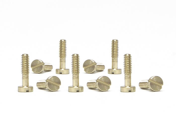 SICH52 Slot.it Motor Pod Screws 2.2x8mm, Brass, Big Head SICH52 Slot.it Motor Pod Screws 2.2x8mm, Brass, Big Head