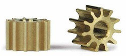 Slot.it SIPI11 Pinion 11T, Inline, 5.5mm, Brass, 2/pk Slot.it SIPI11 Pinion 11T, Inline, 5.5mm, Brass, 2/pk