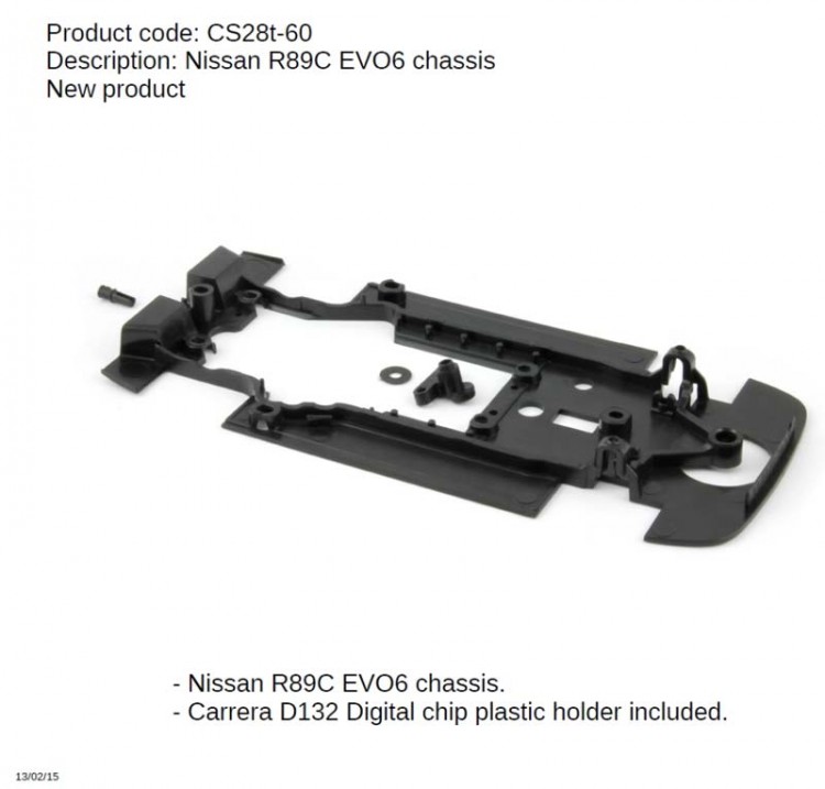 Slot.it SICS28T-60 Nissan R89C Chassis EVO6 Slot.it SICS28T-60 Nissan R89C Chassis EVO6