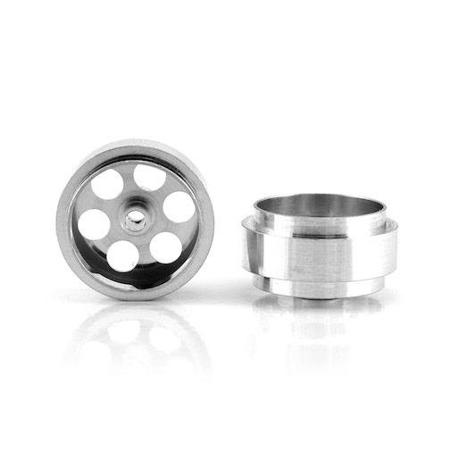 Staffs STAFFSPECB Six-Hole Aluminum Wheels Silver 16.9 x 9.8mm Staffs STAFFSPECB Six-Hole Aluminum Wheels Silver 16.9 x 9.8mm